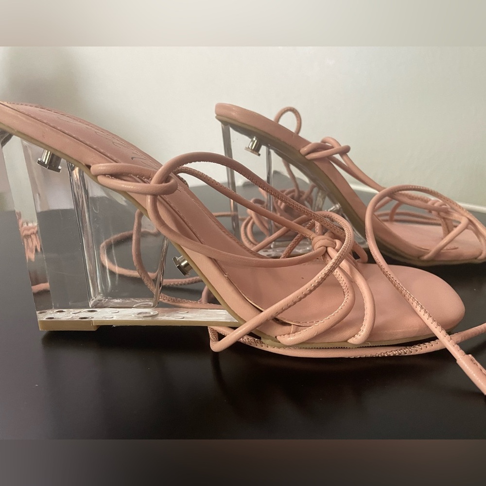 Elegant Pink Strappy Heels